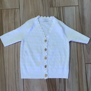 Sandra White Button Up Tee